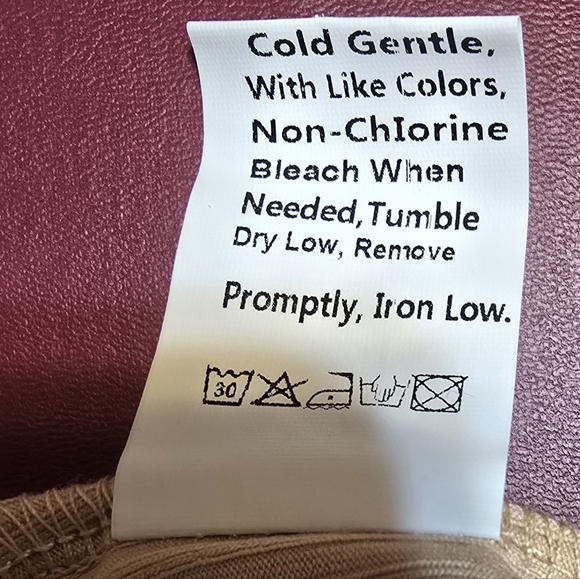 Women's 2pc Long-Sleeve Cowl Neck Wide-Leg Pant Set Size Small Beige Relaxed Fit - Picture 13 of 16